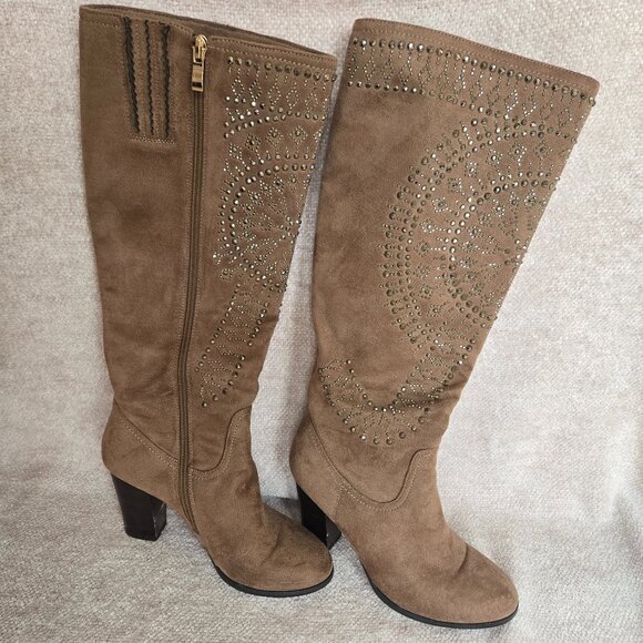 Nancy Lil Knee High Rhinestone Boots - Picture 2 of 6